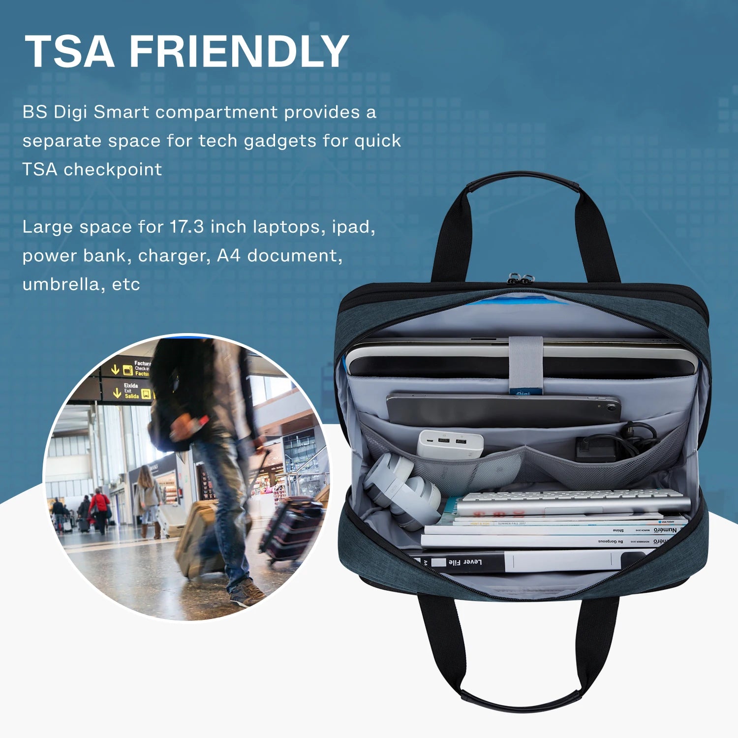 BAGSMART Expandable Laptop Bag